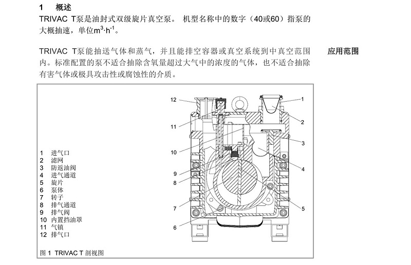 萊寶TRIVAC D40T-D60T 雙級(jí)旋片真空泵