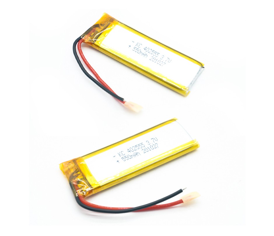 Soft pack long strip lithium battery 402555 3.7V 550mah LED lamp battery