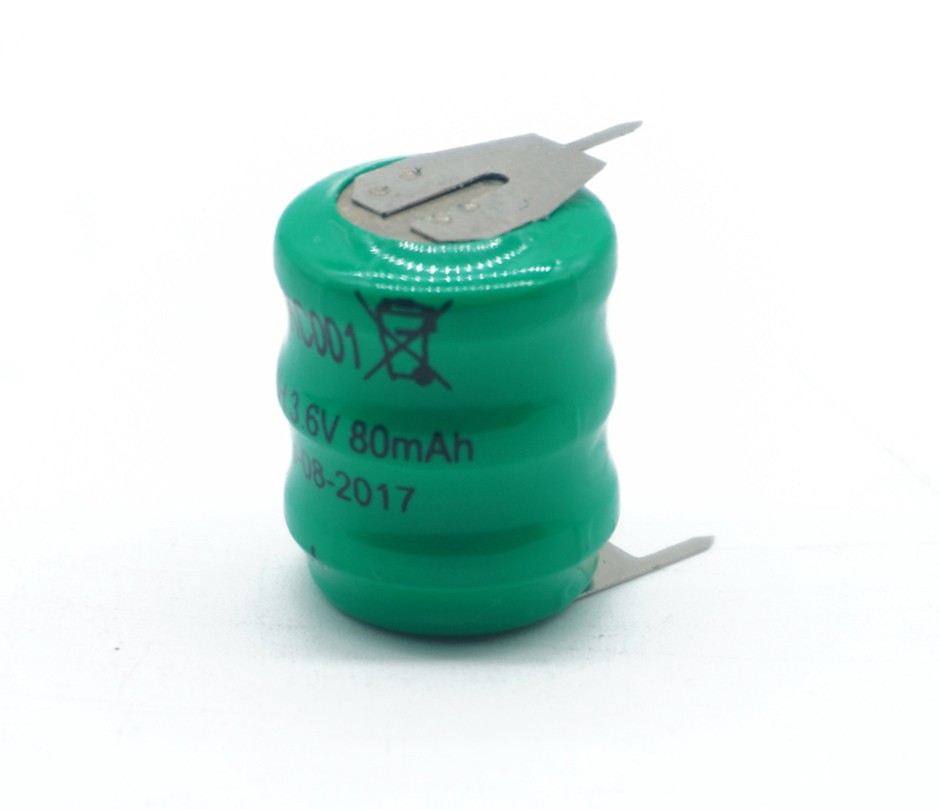 Button Ni-MH battery 1.2V 80MAH