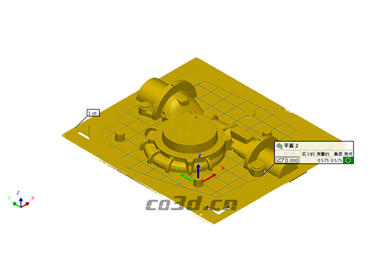 Three-dimensional inspection of the inner mold of the hydraulic pump