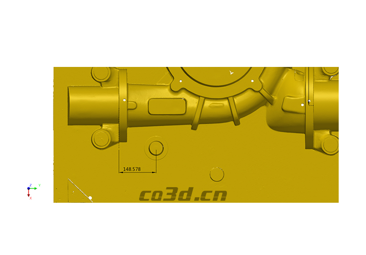 Three-dimensional inspection of the inner mold of the hydraulic pump