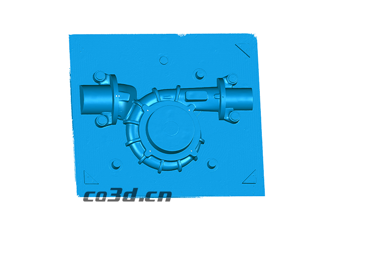 Three-dimensional inspection of the inner mold of the hydraulic pump