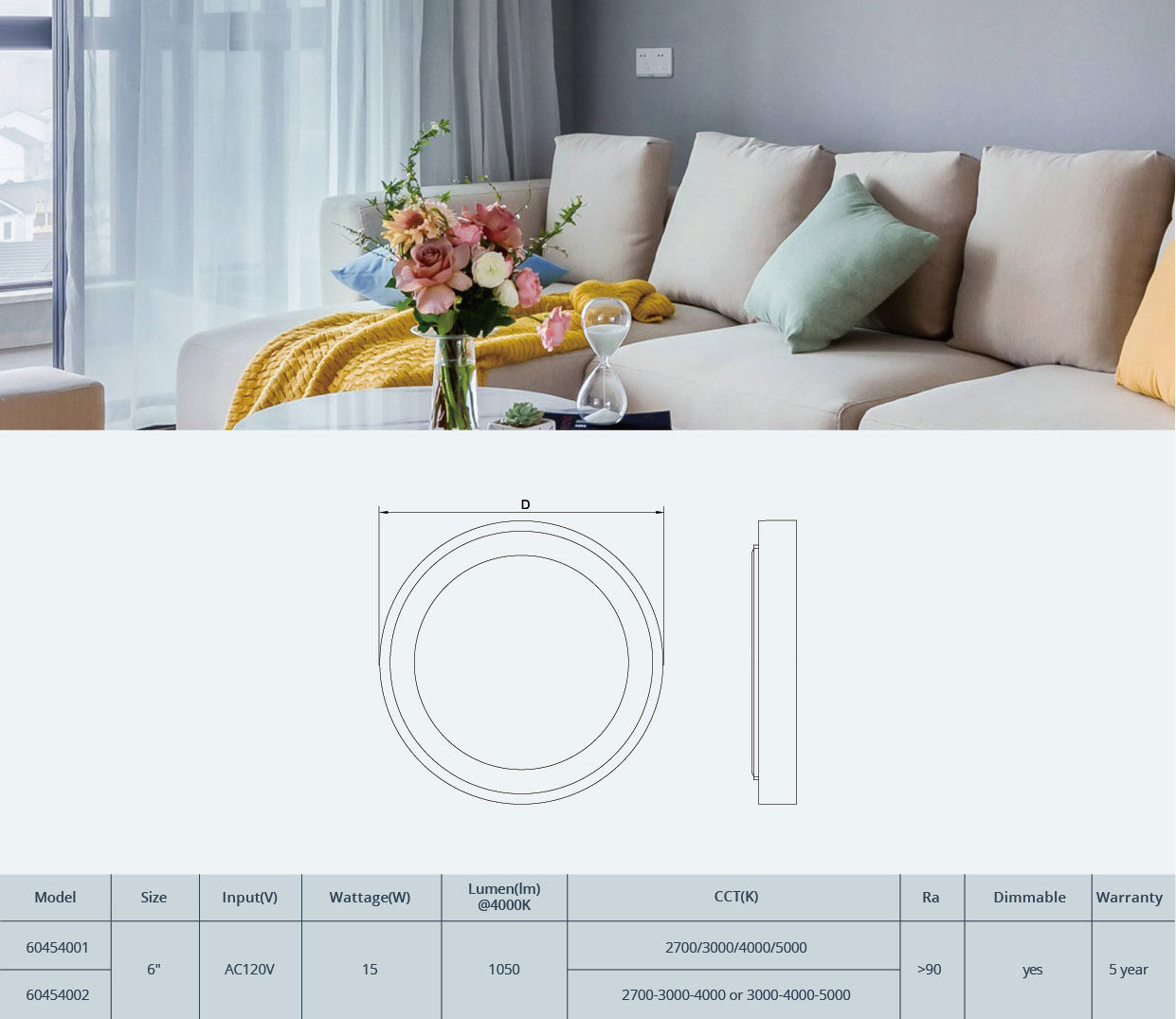 Round Disk lighting K60454