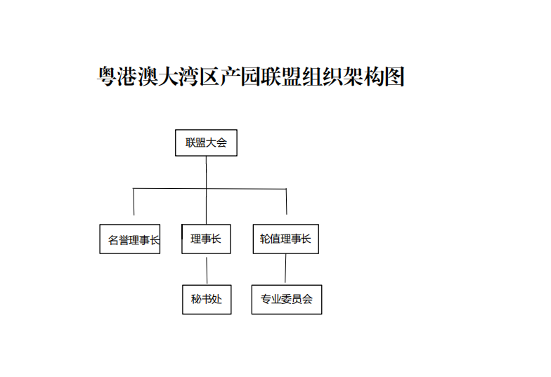 粤港澳大湾区产园联盟  组织架构