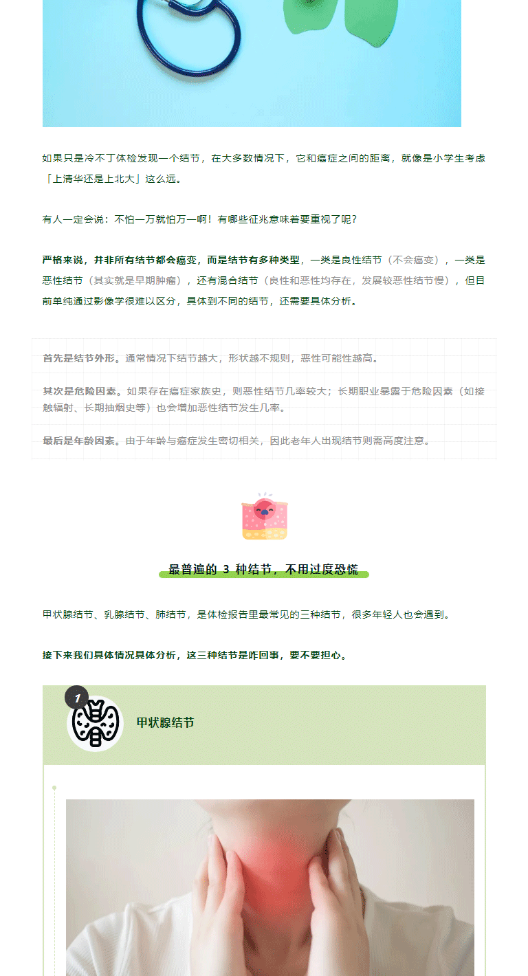 体检查出结节，会变成癌症么？一文给你讲清楚