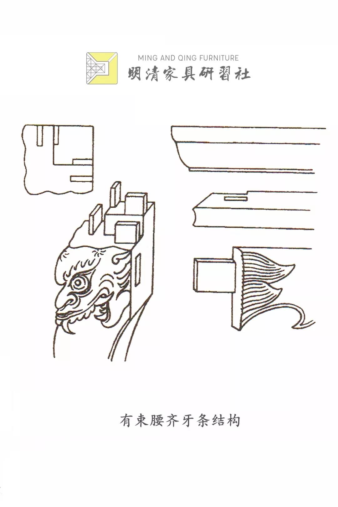 凹凸有致 · 叁 :腿足与面板牙板结合榫卯 凹凸有致 · 叁 :腿足与面板牙板结合榫卯