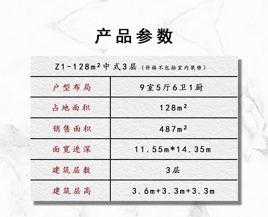 Z1 128平3层中式