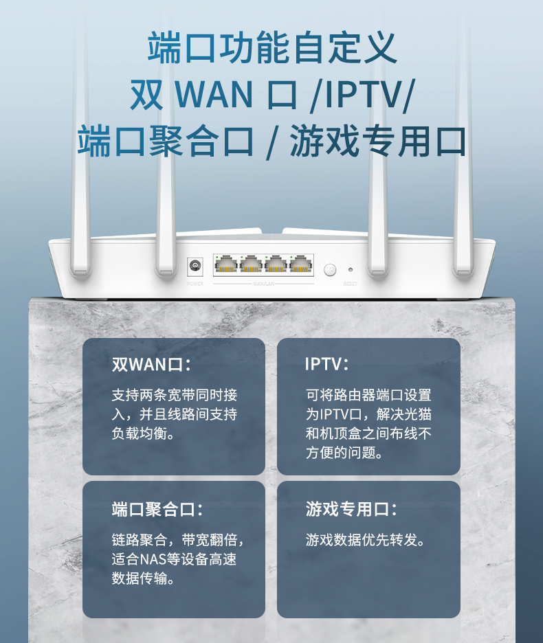 TP-3010易展版 支持WIFI6双千兆四线路由器