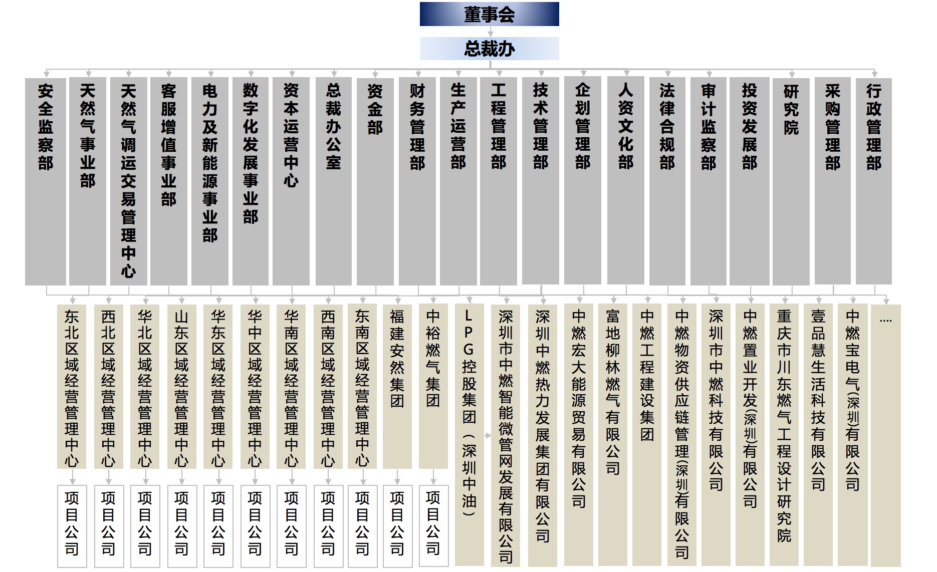 组织架构 中国燃气