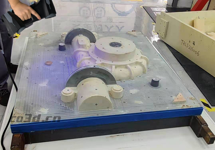 Three-dimensional inspection of the inner mold of the hydraulic pump