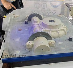 Three-dimensional inspection of the inner mold of the hydraulic pump
