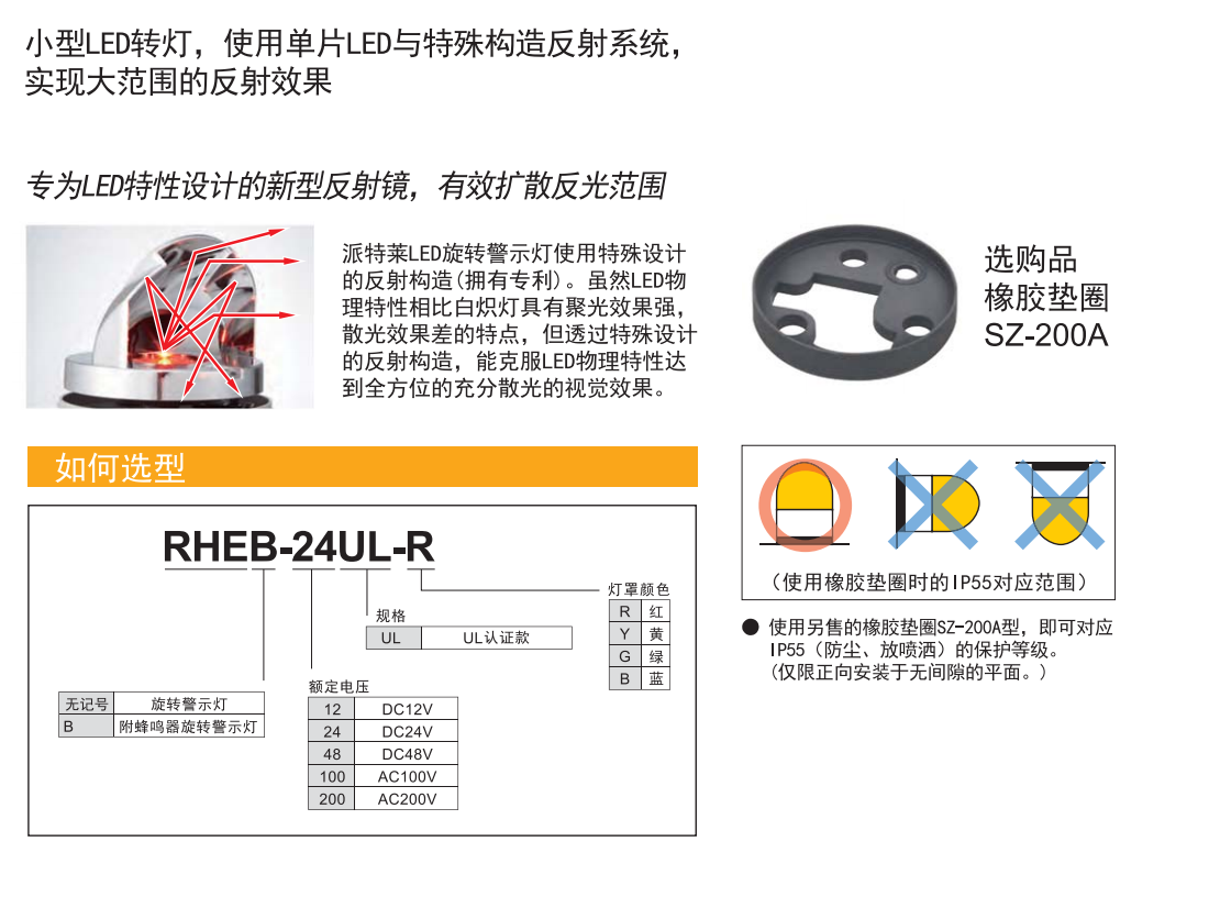 嘉铭科技——供应派特莱小型旋转警示灯