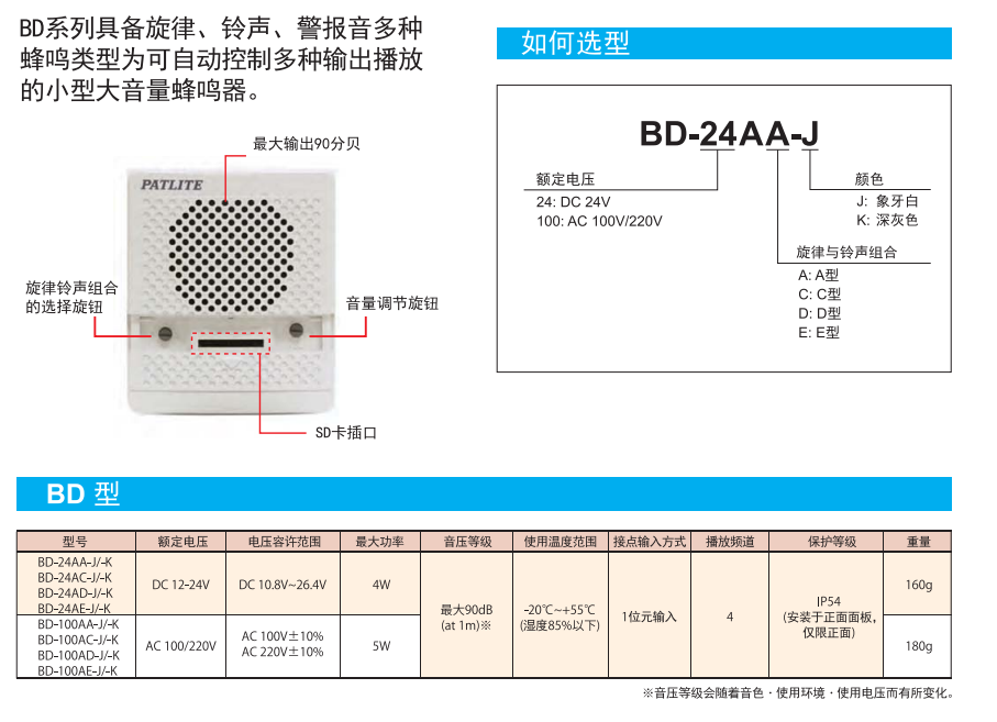 嘉铭科技——供应派特莱小型信号蜂鸣器BD-A