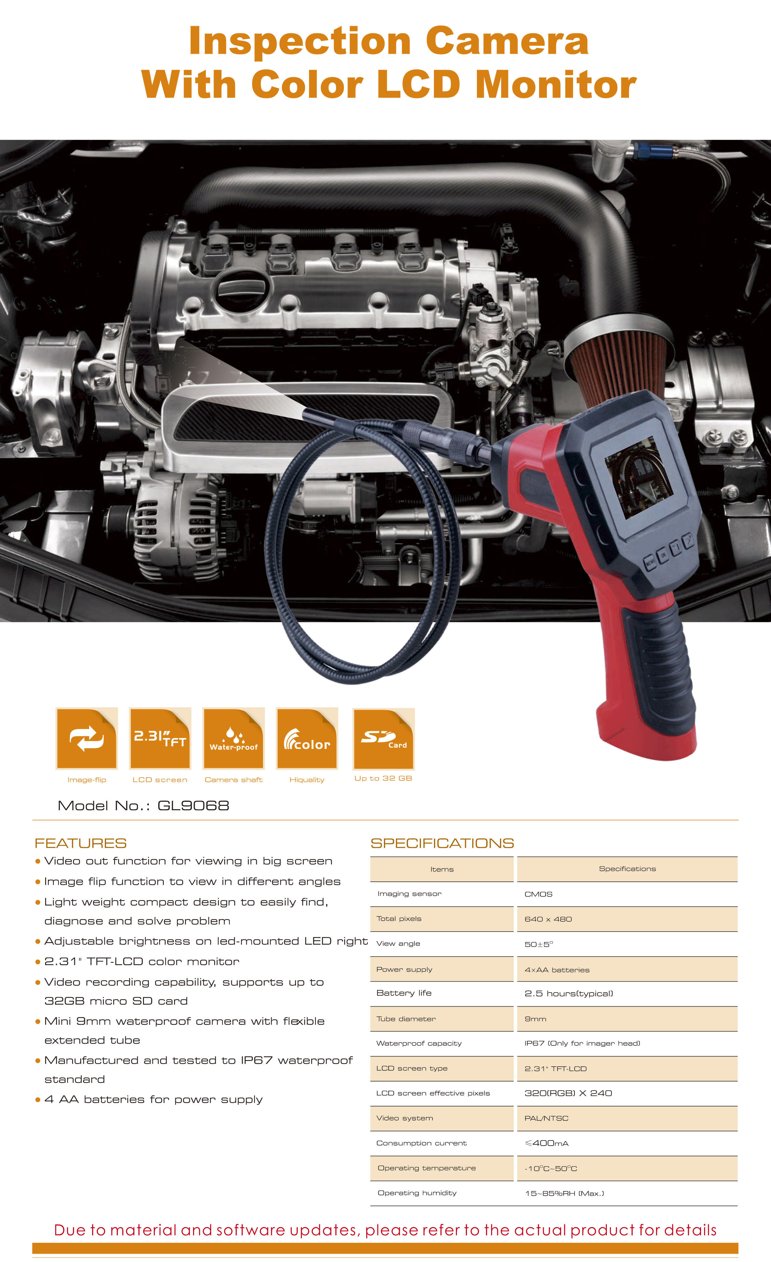 GL9068 Integrated Inspection Camera