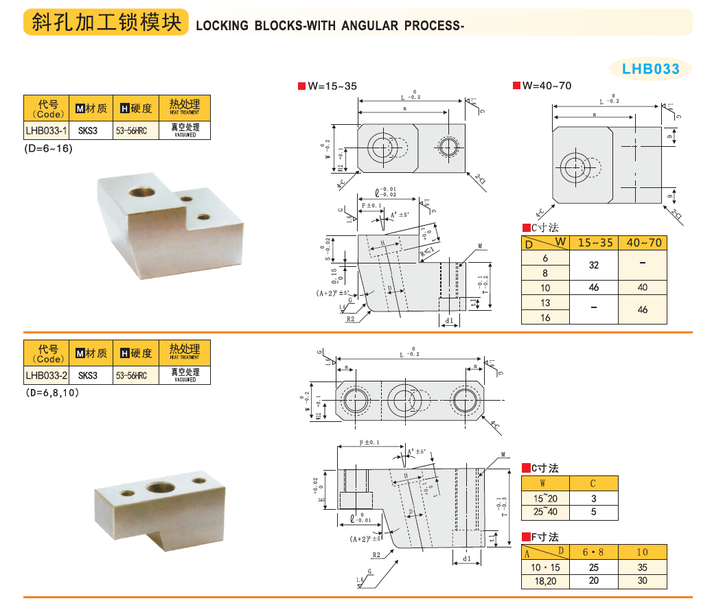 斜孔加工锁模块