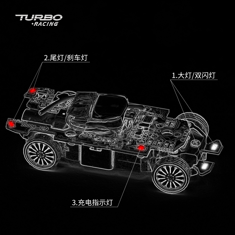 新品解说|玩转炫彩灯光——Turboracing1:76微型遥控跑车