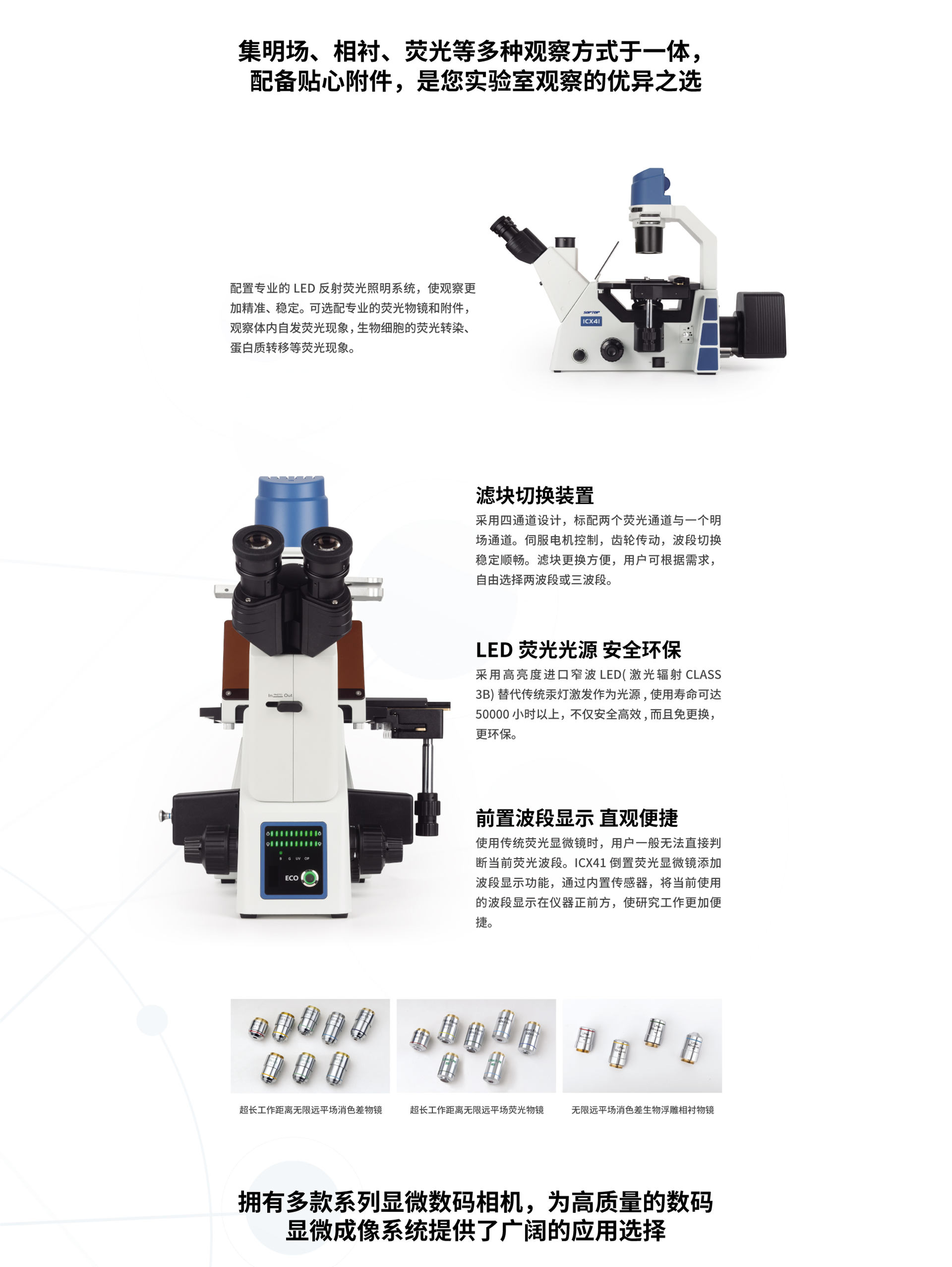 ICX41系列倒置荧光显微镜