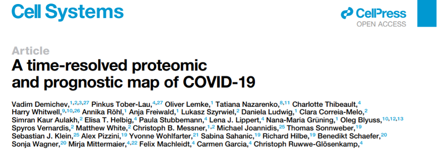 蛋白质组学助力COVID-19研究又添新作