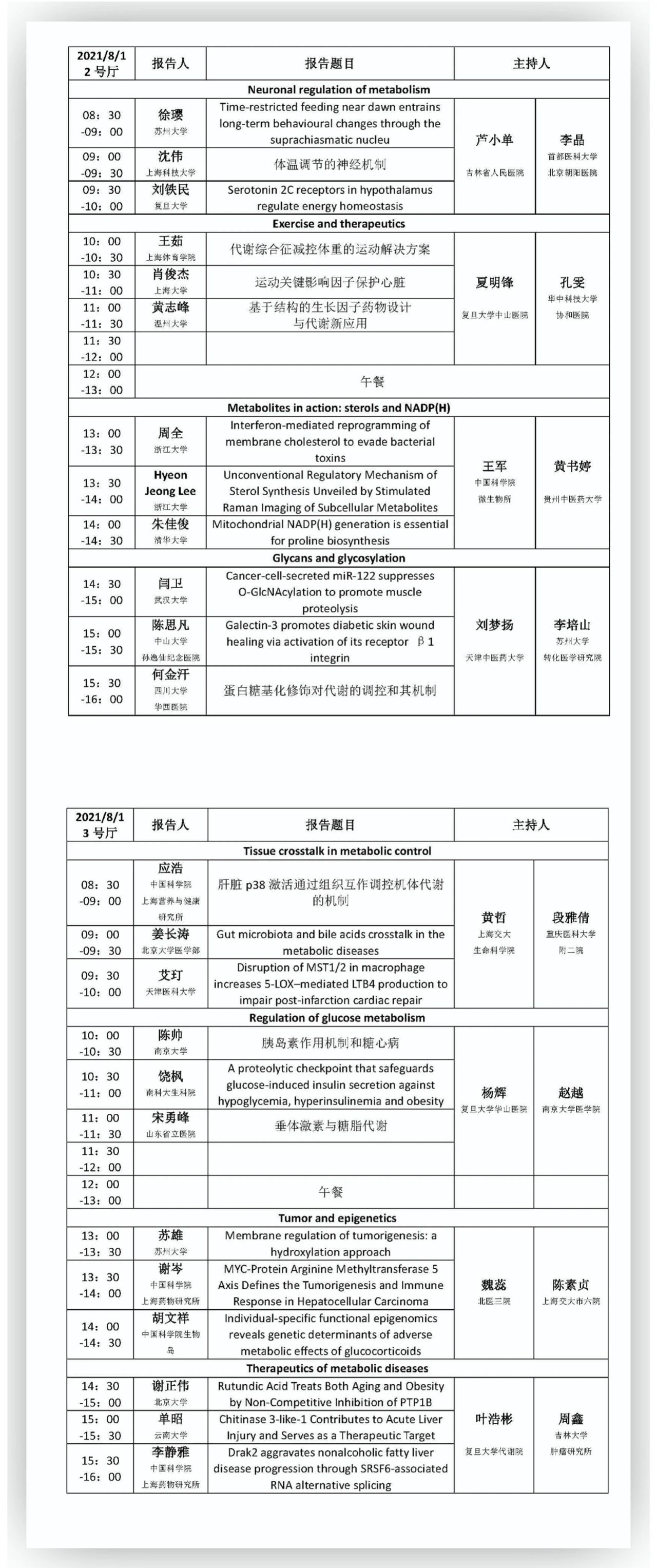 7月29日800多人齐聚桂林,代谢生物学研究者的盛会! 7月29日800多人齐聚桂林,代谢生物学研究者的盛会!