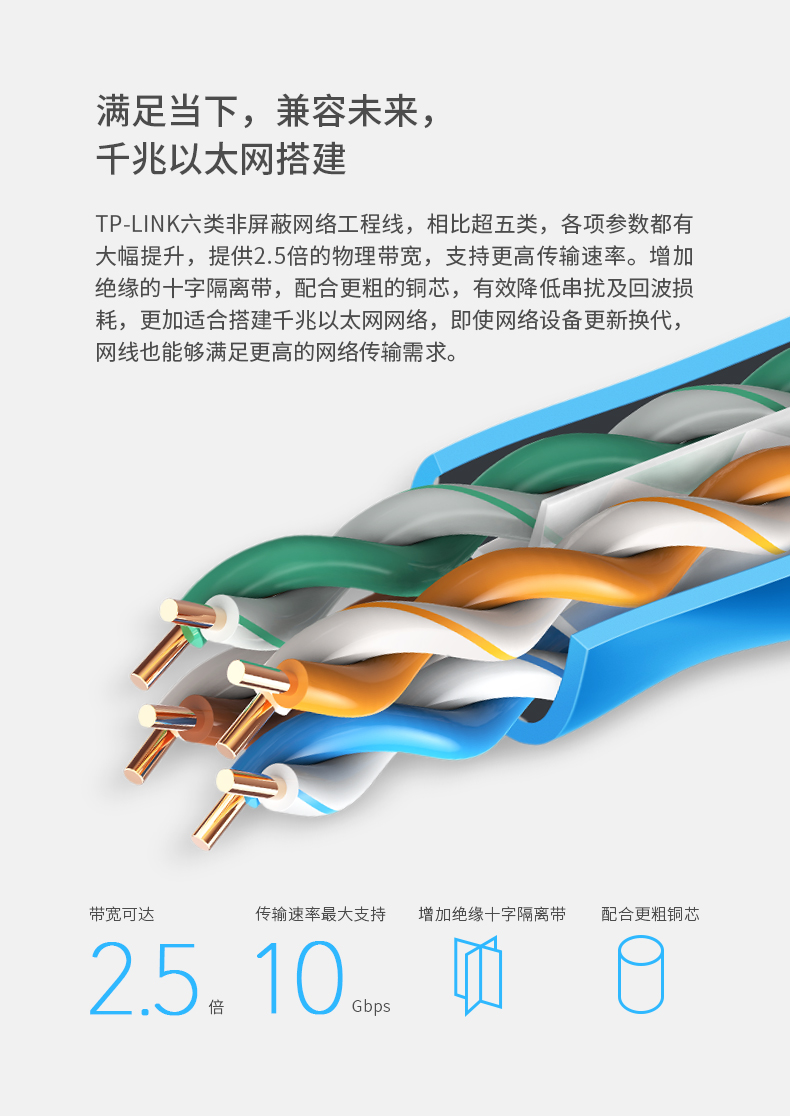 TP-LINK TL-EC5e-305B 超五类非屏蔽 网线(无氧铜 线径0.45 305米)