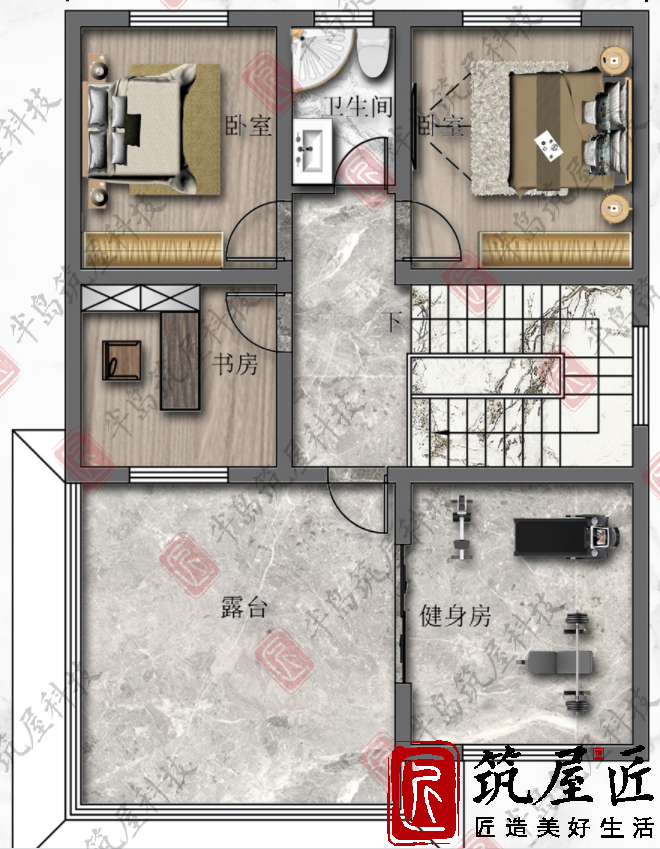 8×12米农村3层简欧别墅设计分享，打造乡村高品质休闲生活