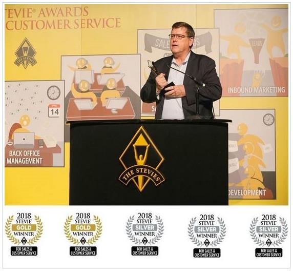 维音荣获2018年“史蒂维销售和客户服务奖”的多项金奖和银奖