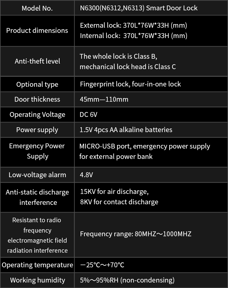 N6300 Smart Door Lock
