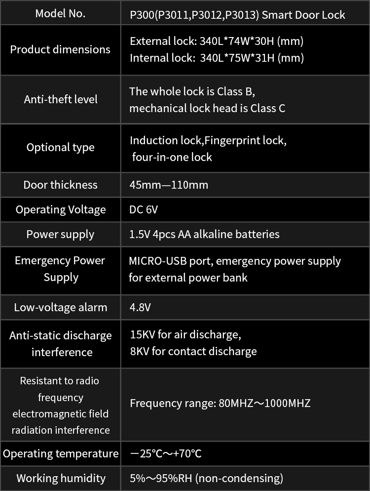 P300 Smart Door Lock