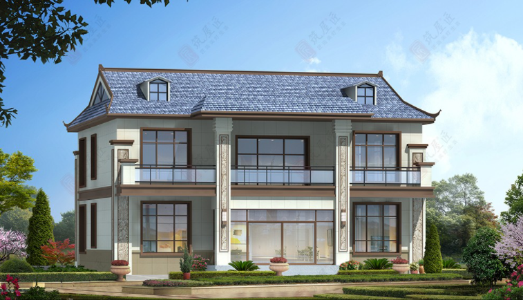 14×12米农村2层别墅设计，8室4厅规划，畅享乡居生活