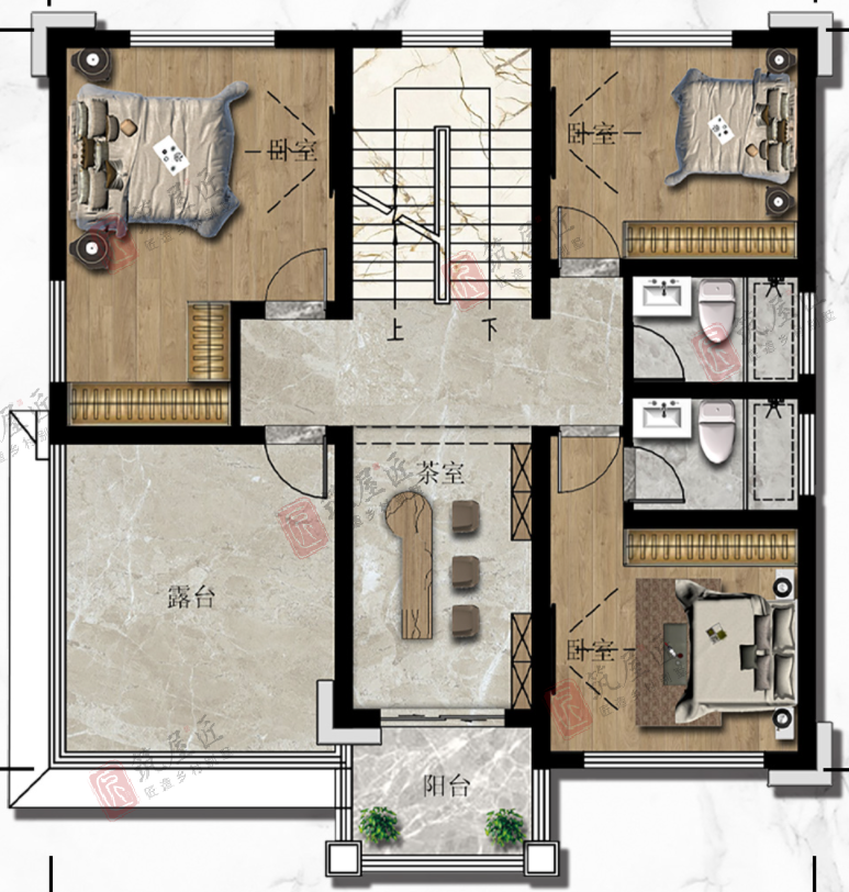 11×10米农村2层别墅设计，5室3厅户型规划，打造精品乡居生活