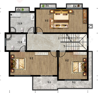 11×10米农村2层别墅设计，4室3厅简欧风格，畅享理想乡居生活