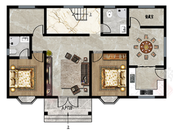 14×9米2层简欧风格农村别墅，7室3厅户型设计，畅享舒适好生活