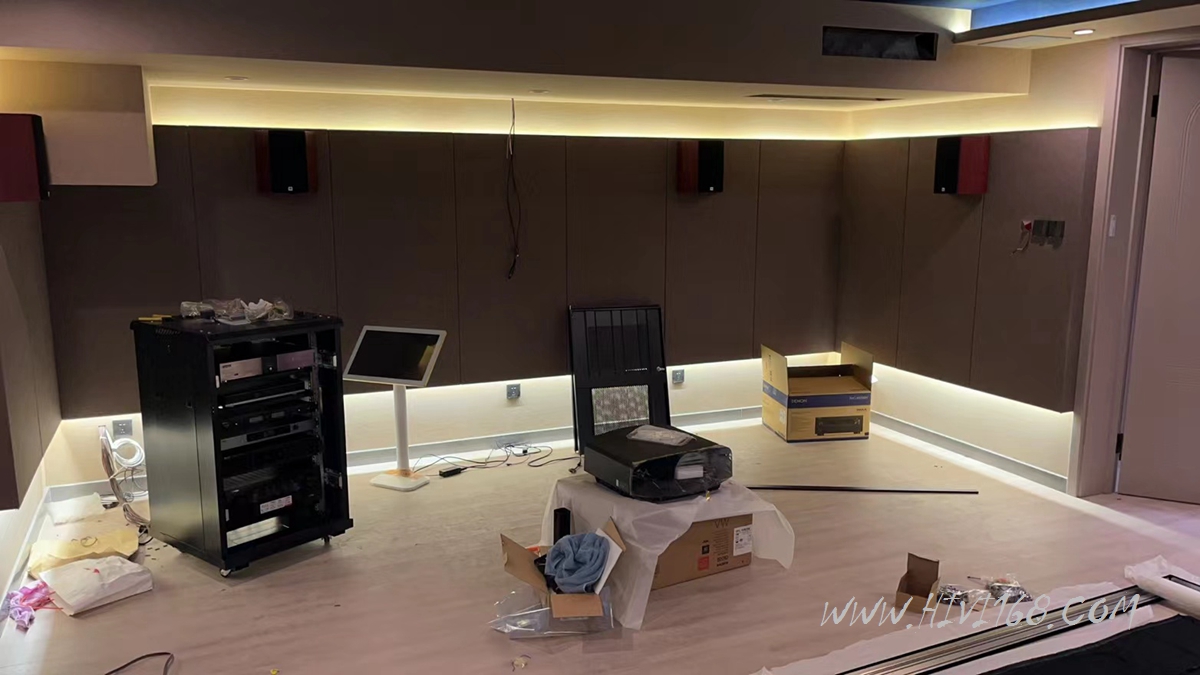 北京檀香府家庭影院影音室装修以及设备安装整体工程