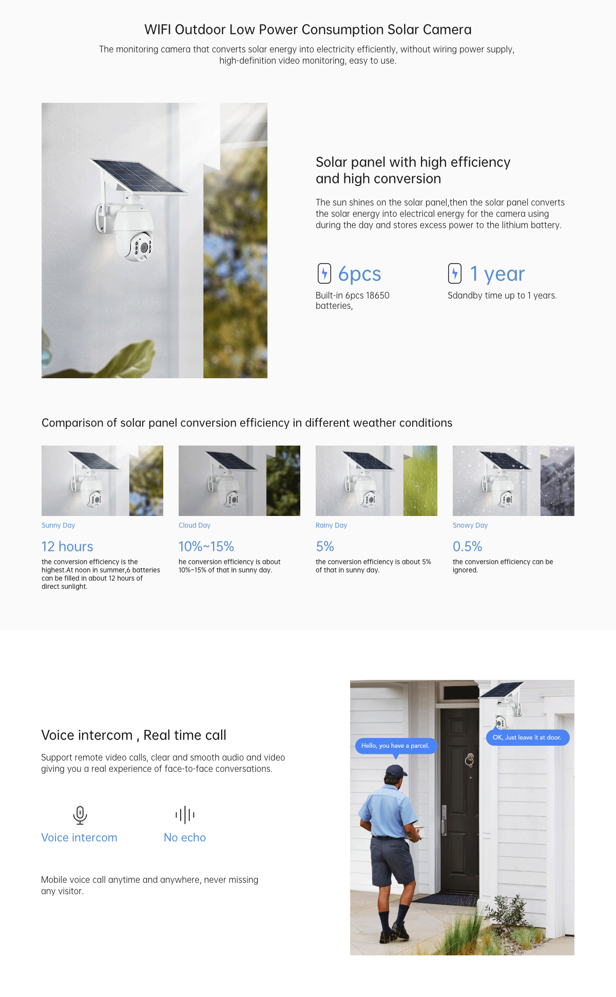 SC5 4G Outdoor Low Power Consumption Solar Camera