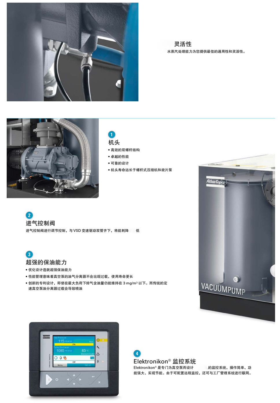 油潤滑螺桿真空泵 GHS VSD+350-900 