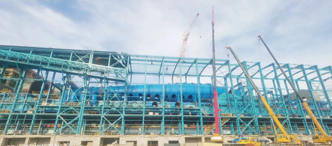 大件吊装公司 | 防城港球团项目——焙烧室大烟道全部吊装完成