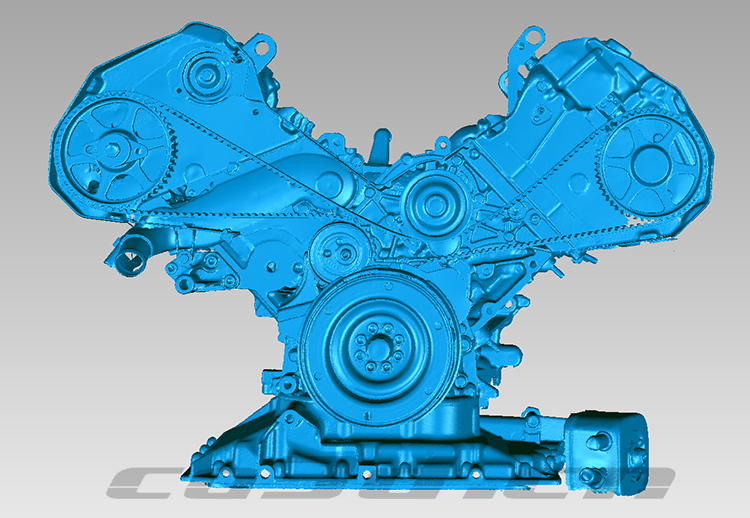 Three dimensional inspection of automobile engine