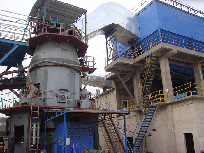 Vertical slag mill production line