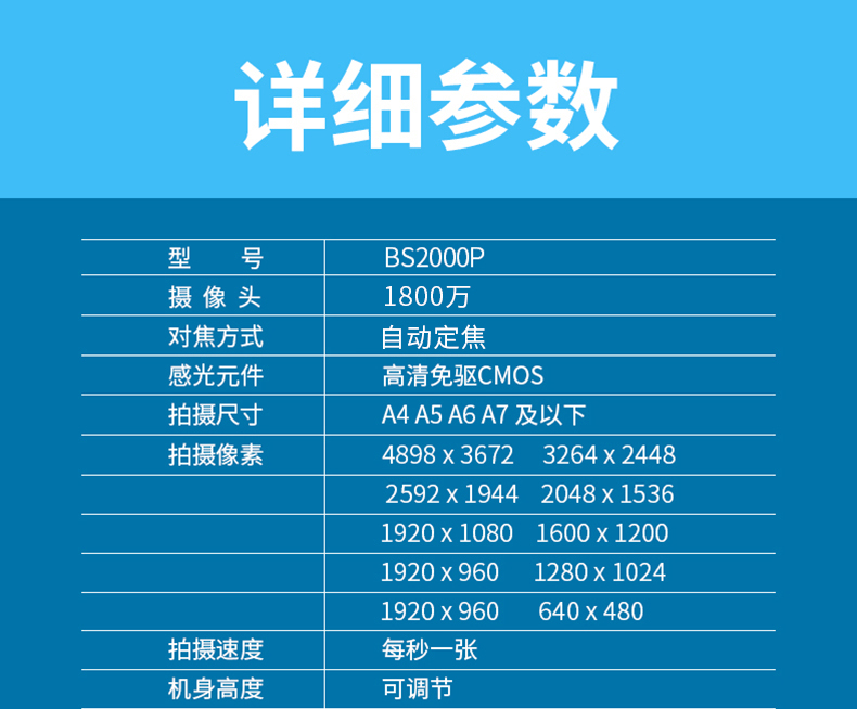 良田BS2000P-书籍成册高拍仪 高清1800万A3幅面曲面展平不拆册OCR文字识别