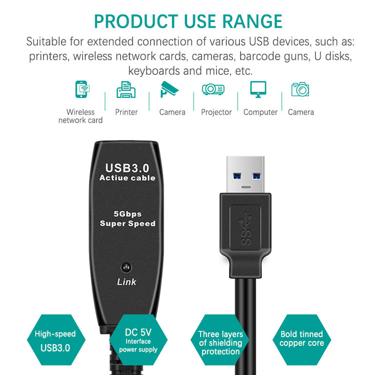 USB 3.0 Active Extension Cable