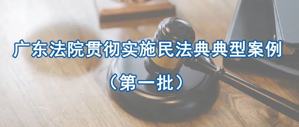 雄远荐读 | 广东高院发布贯彻实施民法典典型案例