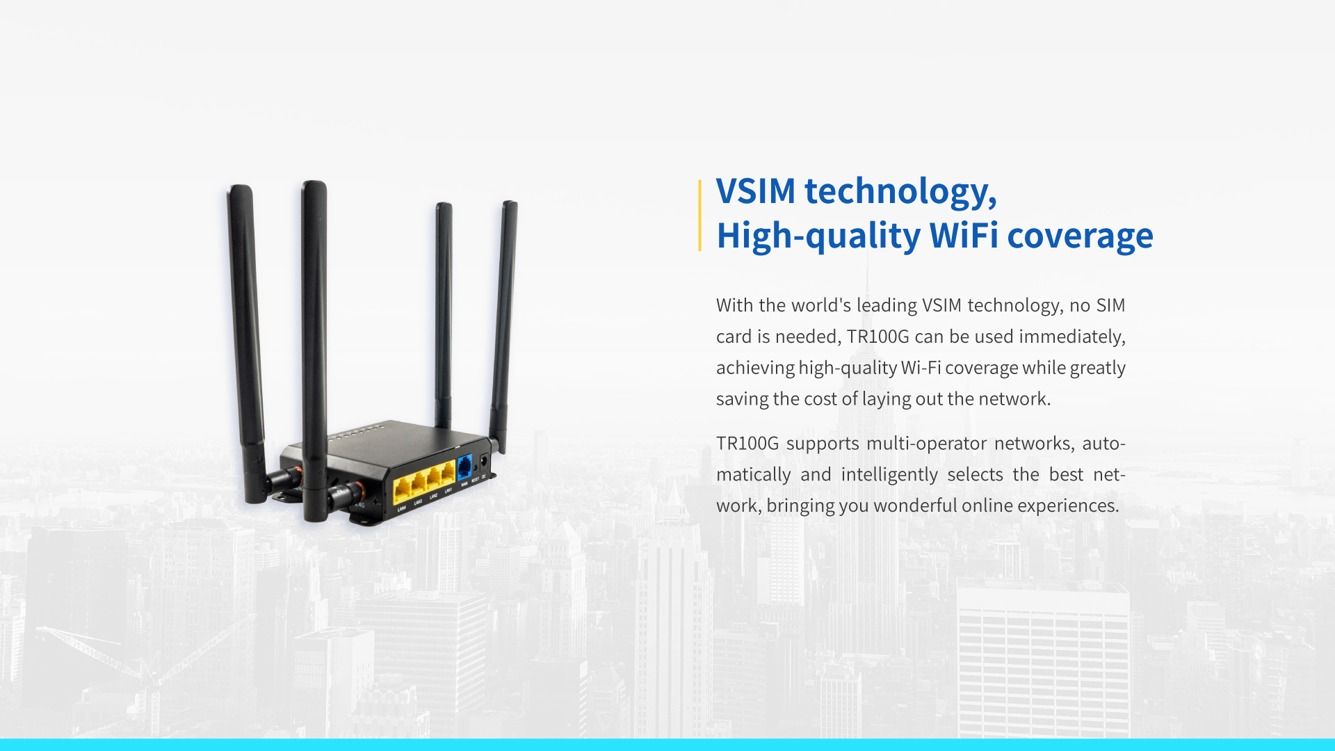 VSIM 4G  Wireless Router  TR100