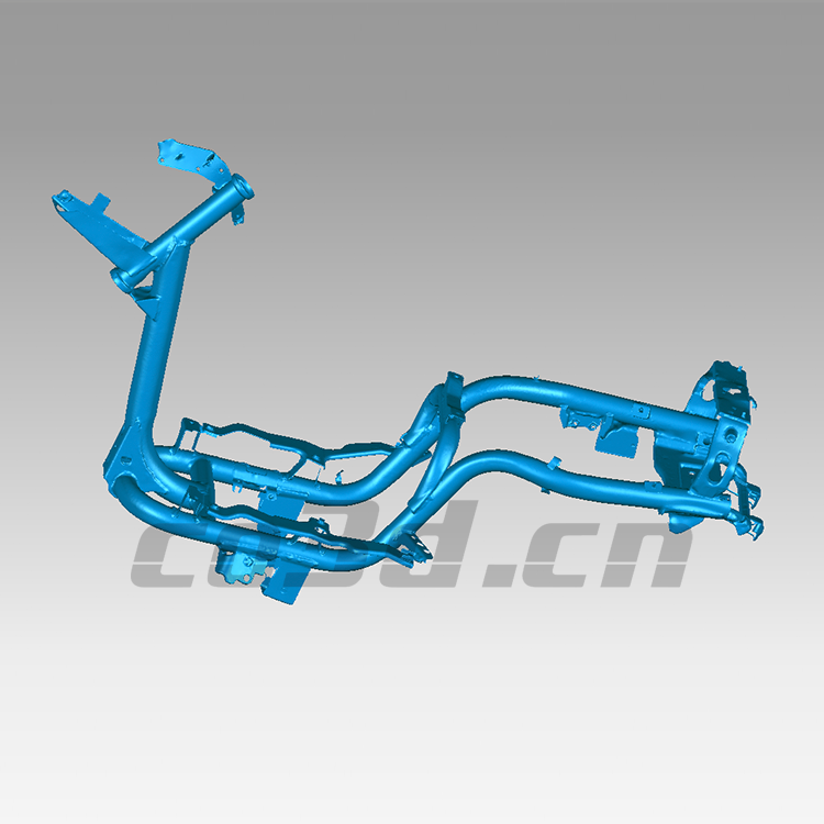 Three dimensional inspection of electric bicycle frame