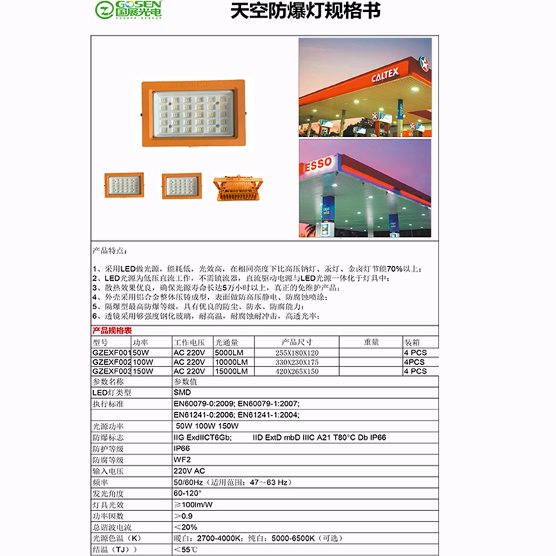 50-200W天空防爆灯