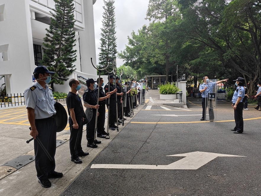 基督教深圳堂举行联合反恐应急演练