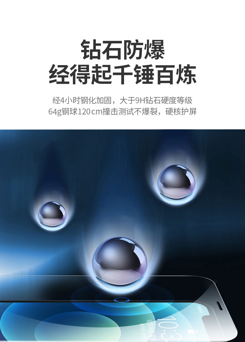 绿联20343 iPhone12 Pro 新款钢化膜3片装