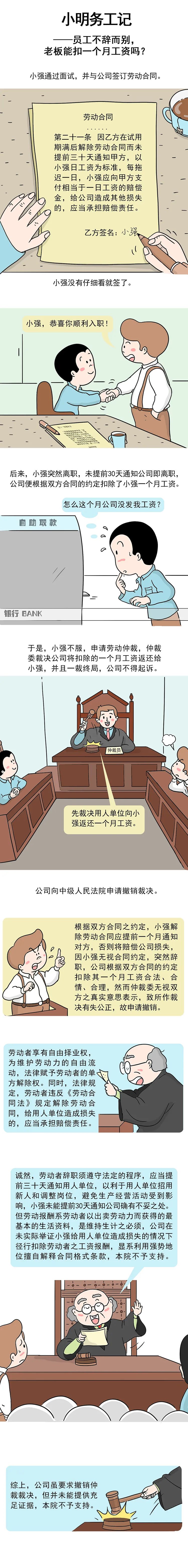 员工不辞而别？老板：扣你一个月工资，法官：“不可！”