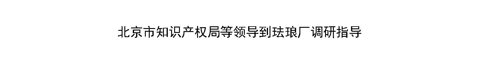 北京市知识产权局等领导到珐琅厂调研指导