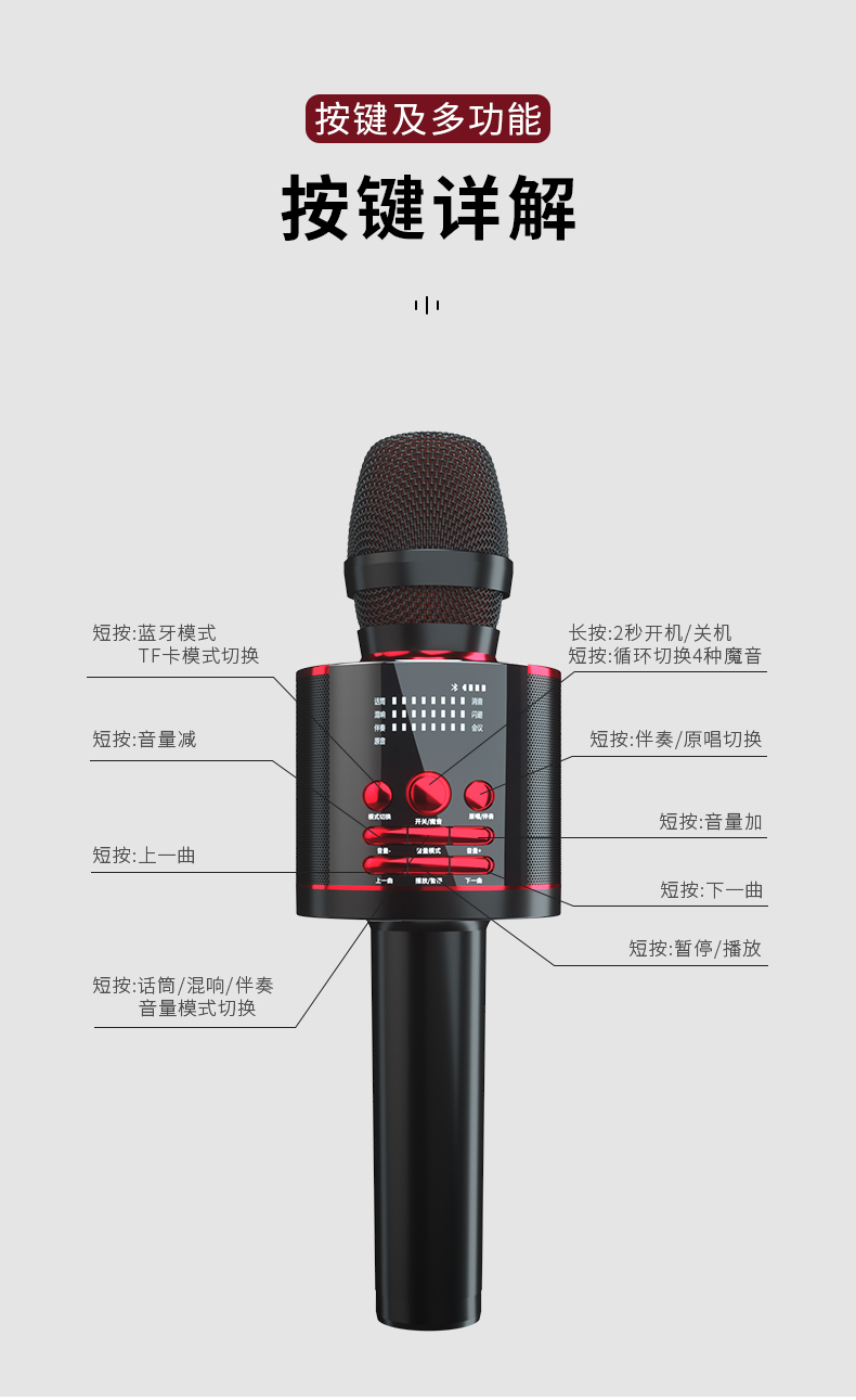 屁颠虫X18全能手机话筒音响一体 麦克风