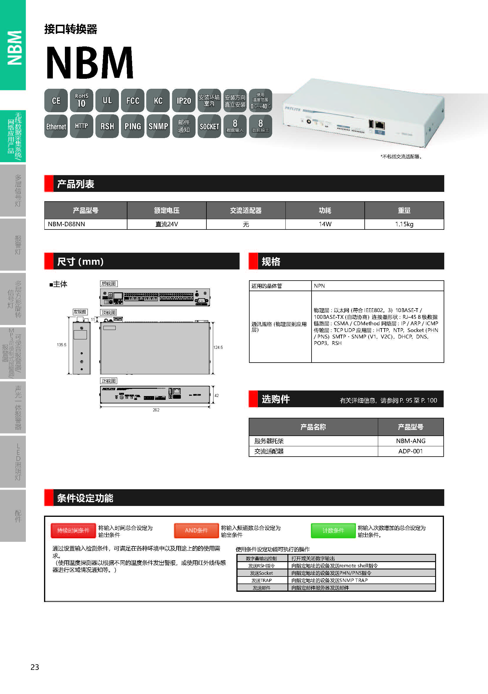 NBM-D88N 以太网 I/O 接口转换器